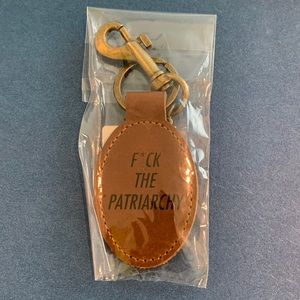 NWT F*ck the patriarchy lyric keychain